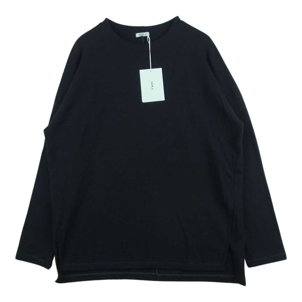 ネプラ NE-CT-007 WOOL JERSEY CREW PO ウール ジャージー クルーネック プルオーバー BOTANIVCAL PRODUCT ニット ブラック系 2【極上美品】【中古】