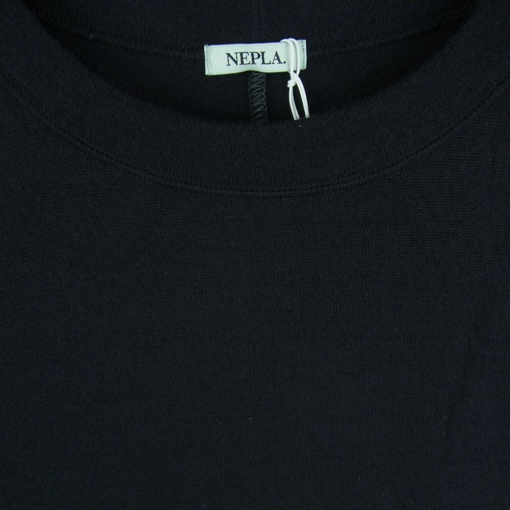 ネプラ NE-CT-007 WOOL JERSEY CREW PO ウール ジャージー クルーネック プルオーバー BOTANIVCAL PRODUCT ニット ブラック系 2【極上美品】【中古】