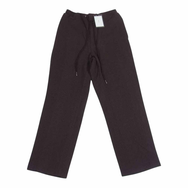 ネーム 2021AW NMPT-21AW-004 HERRINGBONE KNITLIKE PANTS ヘリンボーン ソフト ニット ツイード ストレート パンツ ブラウン ブラウン系 00【新古品】【未使用】【中古】