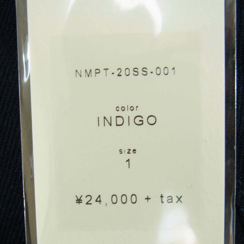 ネーム 2020SS NMPT-20SS-001 WIDE TAPERED DENIM PANTS ワイド テーパード デニム パンツ ネイビー系 1【新古品】【未使用】【中古】