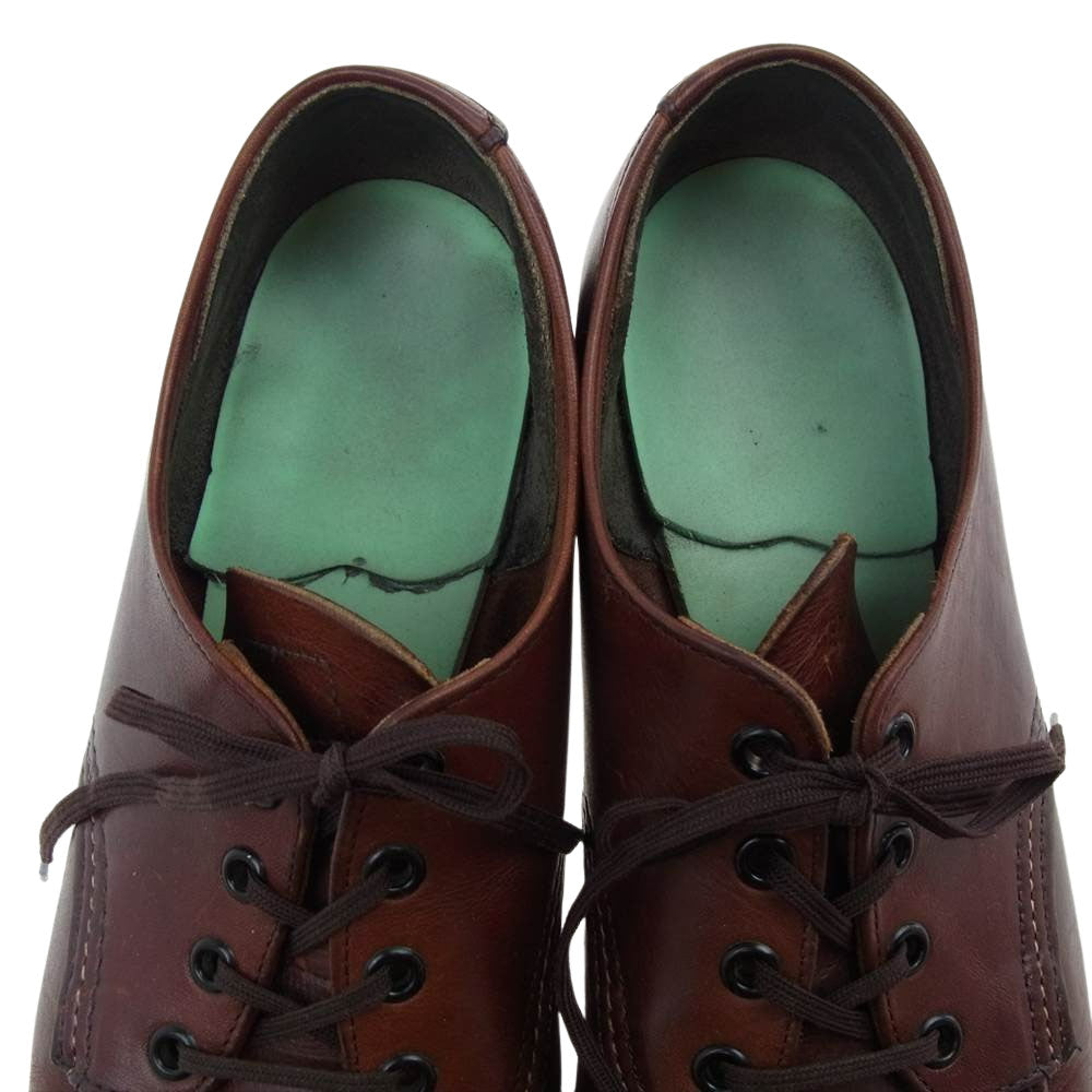 RED WING レッドウィング 刺繍羽タグ 212 OXFORD WORK SHOES オックスフォード ワーク ローカット レザー シューズ ブラウン系【中古】