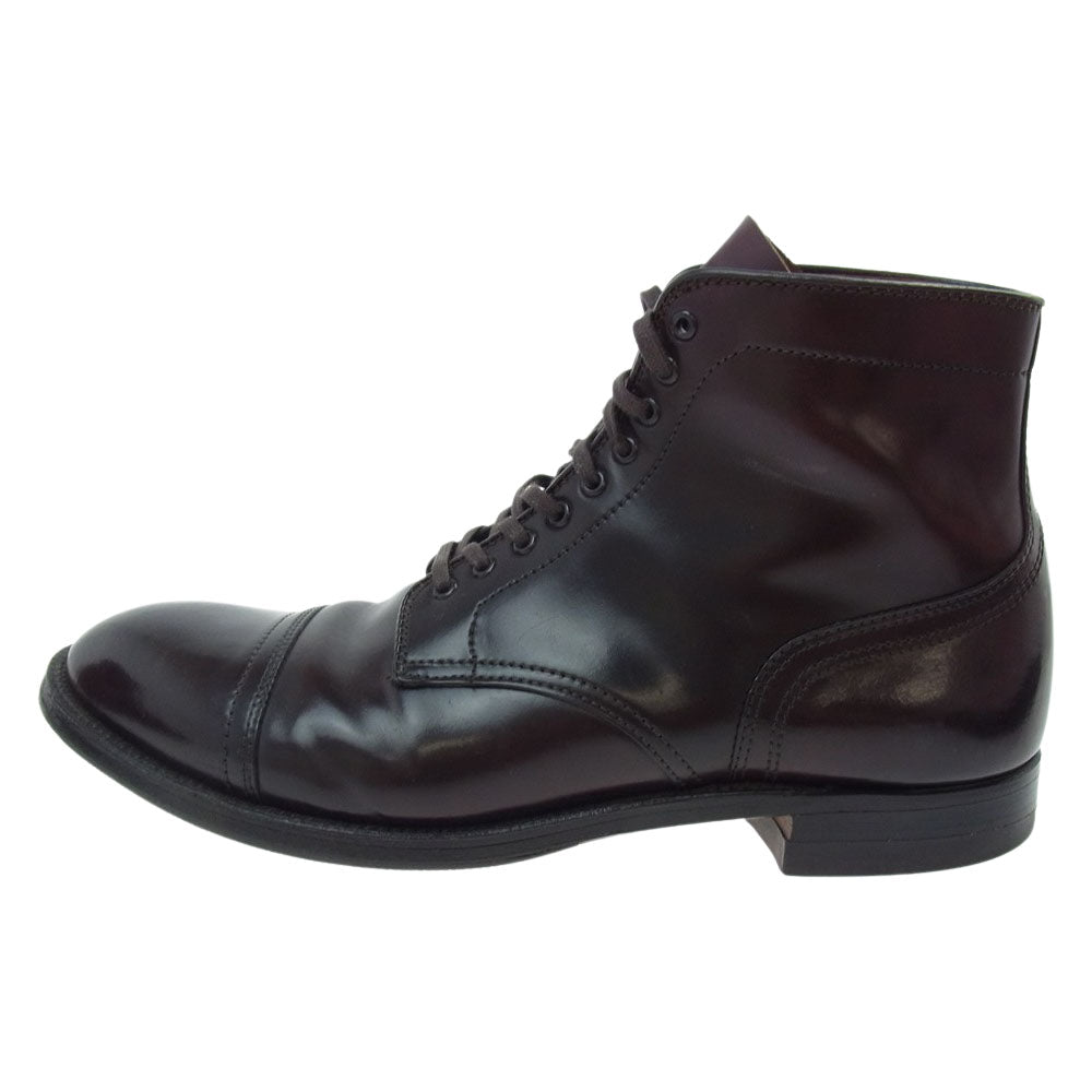ALDEN オールデン 1128 コードバン レザー ストレートチップ レースアップ ブーツ ダークブラウン系 9 1/2【中古】