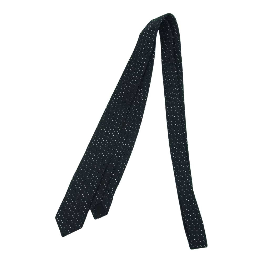 SAINT LAURENT サンローラン ドット ナロータイ ネクタイ ブラック系 ホワイト系【中古】
