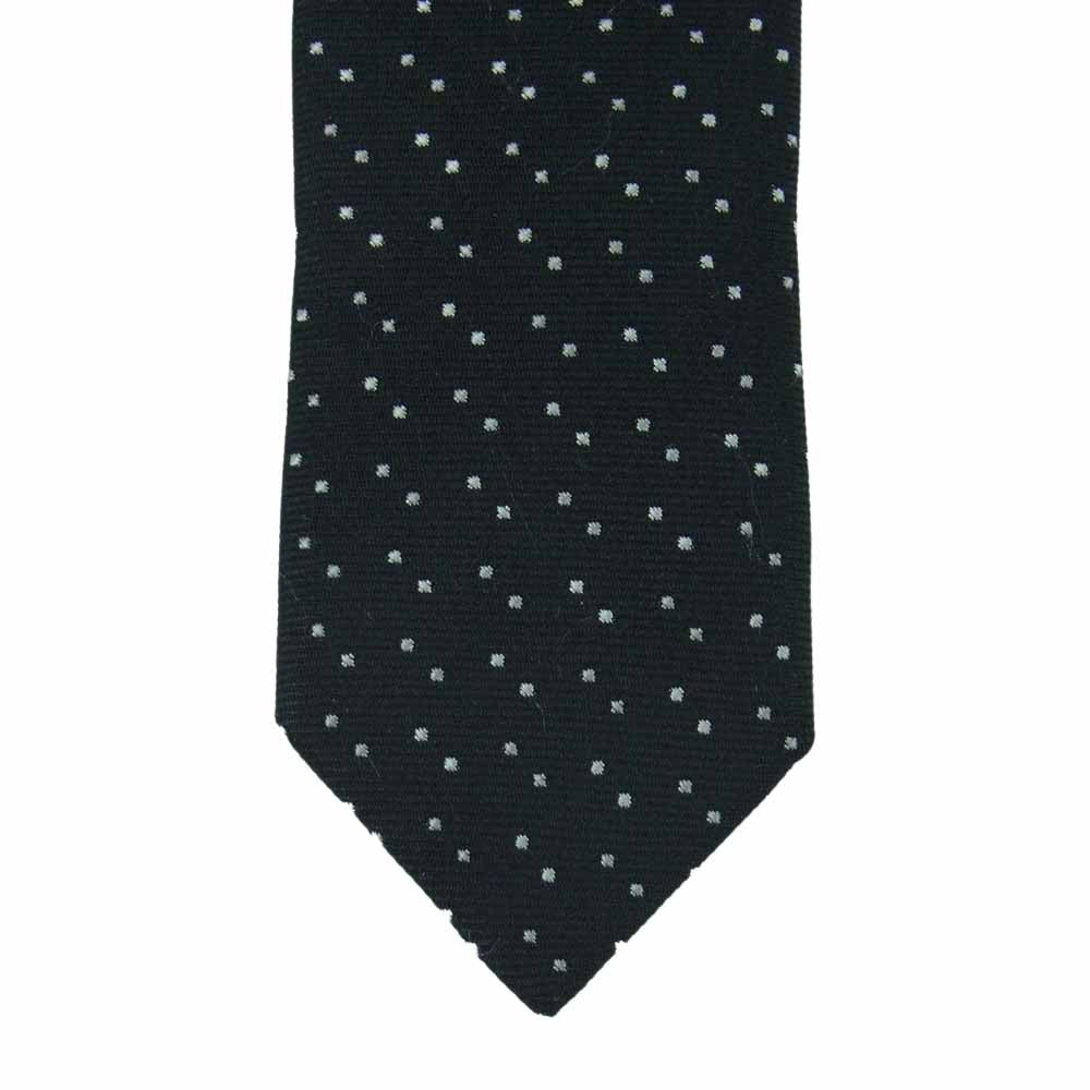 SAINT LAURENT サンローラン ドット ナロータイ ネクタイ ブラック系 ホワイト系【中古】