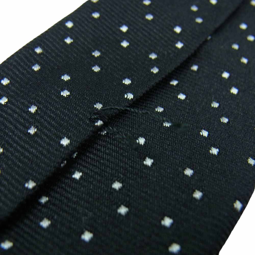 SAINT LAURENT サンローラン ドット ナロータイ ネクタイ ブラック系 ホワイト系【中古】