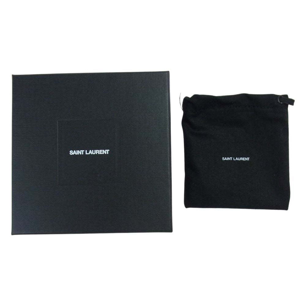 SAINT LAURENT サンローラン フラワー モチーフ ピン ブローチ シルバー系【中古】