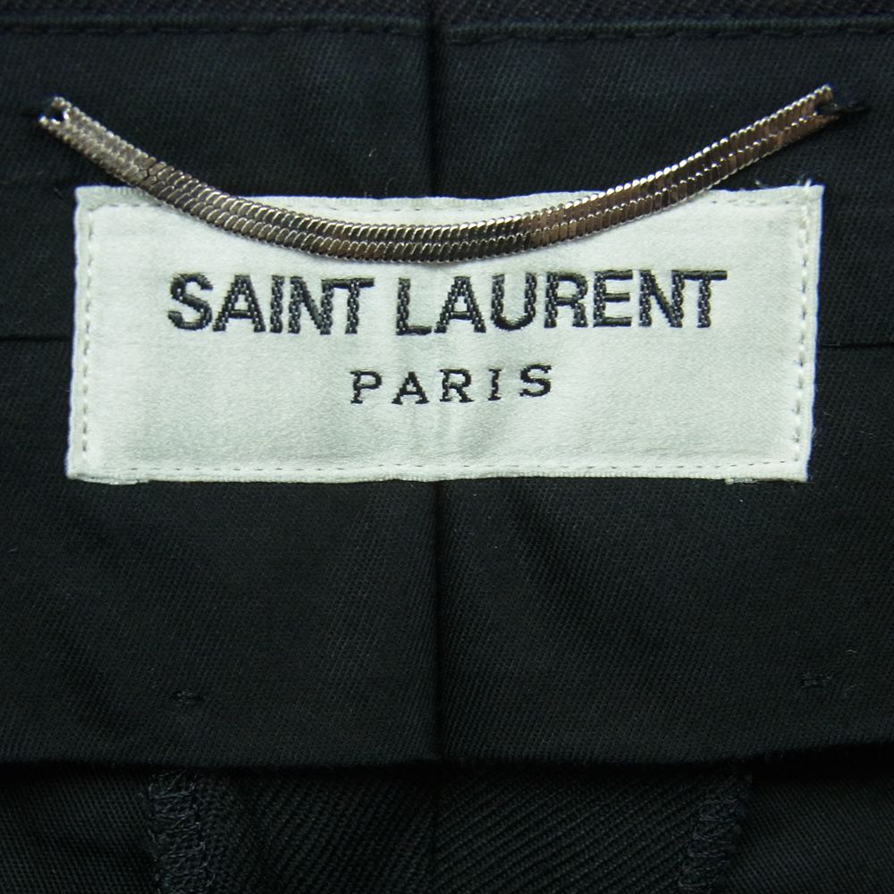 SAINT LAURENT サンローラン 2019 510211 Y404W ウール スラックス パンツ イタリア製 ブラック系 44【中古】