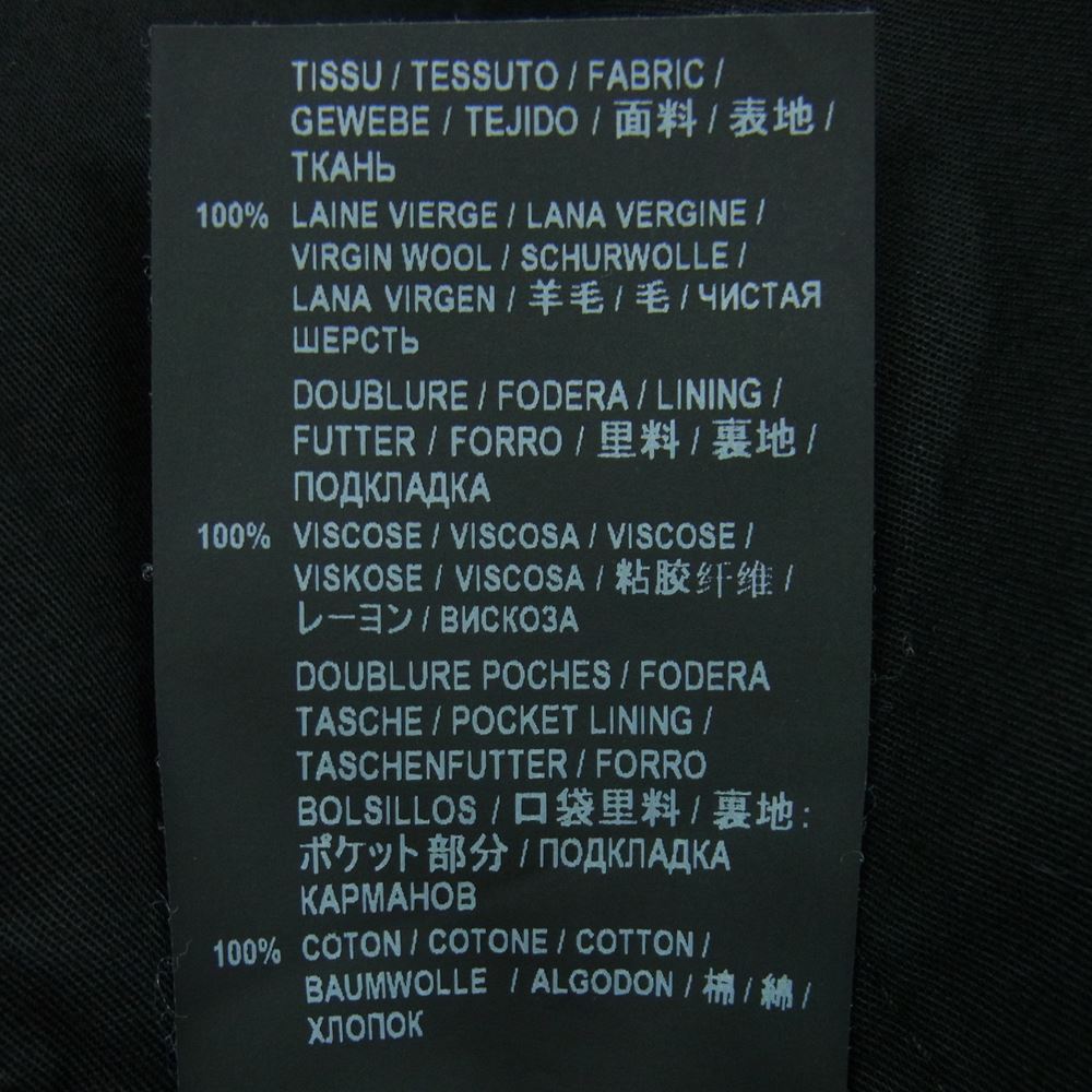 SAINT LAURENT サンローラン 2019 510211 Y404W ウール スラックス パンツ イタリア製 ブラック系 44【中古】