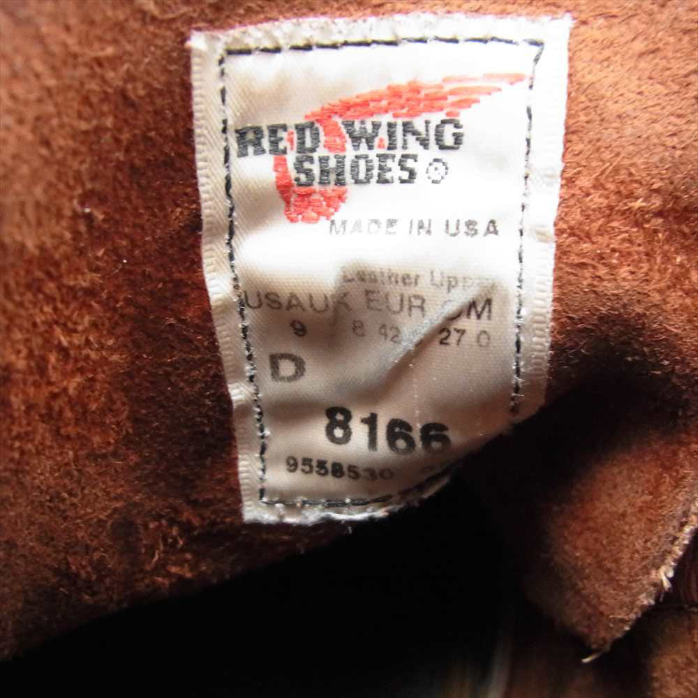 RED WING レッドウィング 8166 CLASSIC ROUND クラシック ワーク ブーツ ブラウン系 US 9【中古】