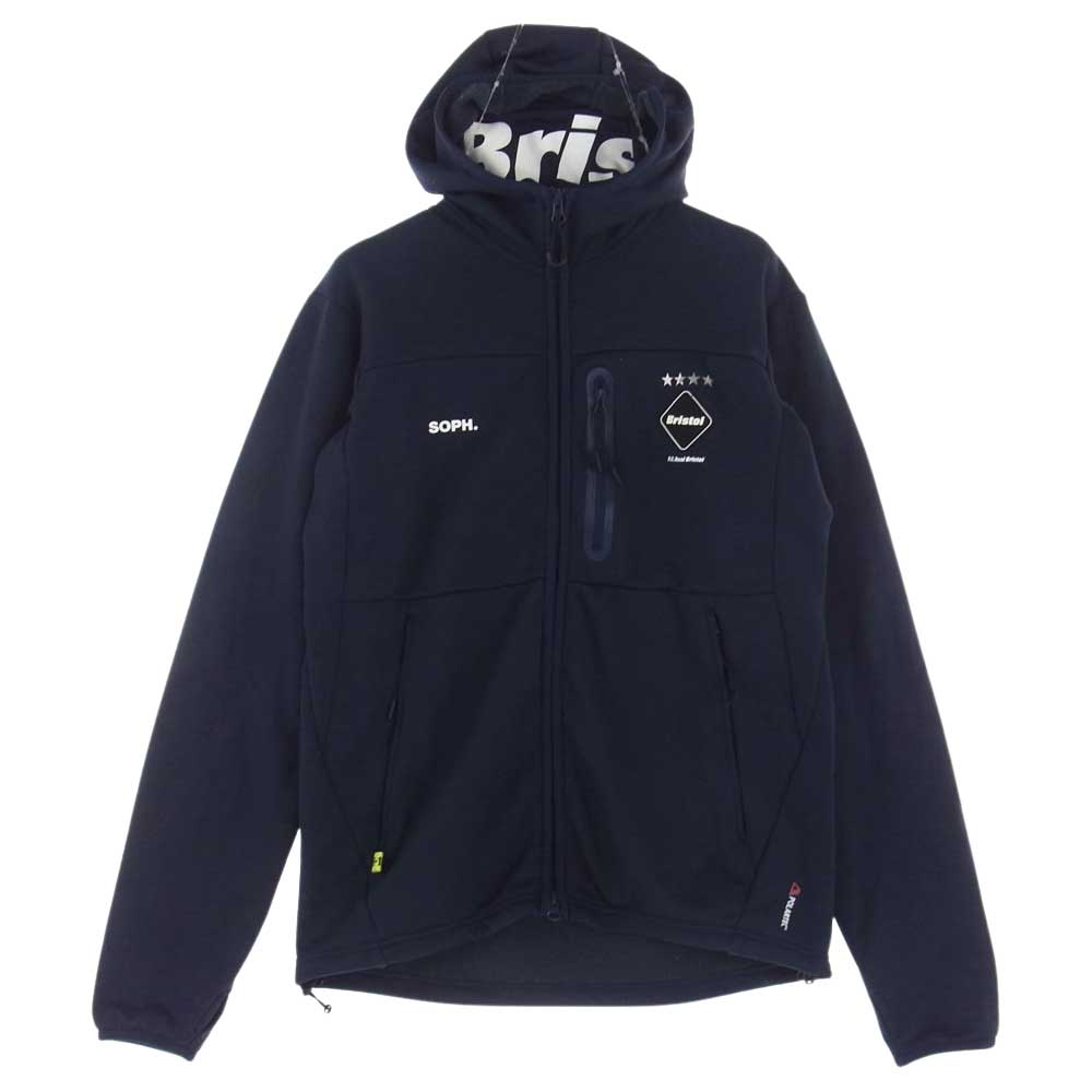 SOPH ソフ 18AW FCRB-189036 FCRB F.C.Real Bristol POLARTEC FLEECE ZIP UP GAITER H ジップパーカー エフシー アールビー ネイビー系 S【中古】