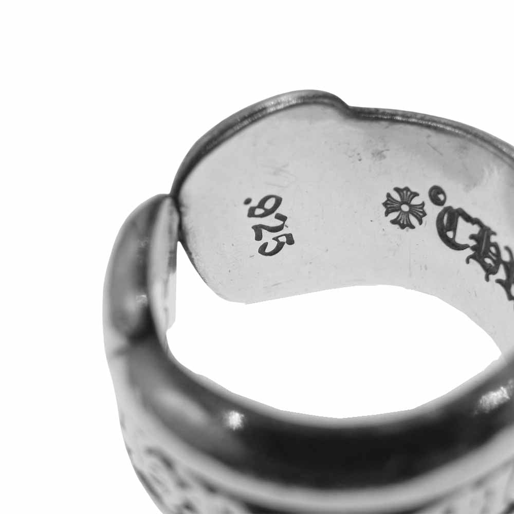 CHROME HEARTS クロムハーツ（原本無） SM SCROLL LABEL スモール スクロール ラベル リング シルバー系 5.5号【中古】