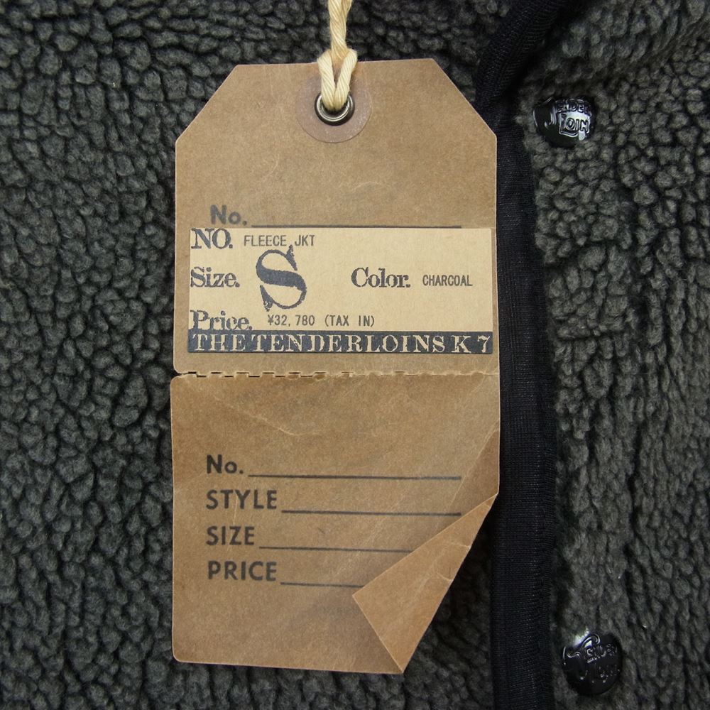 TENDERLOIN テンダーロイン 21AW  FLEECE JKT バック ロゴ フリース ジャケット グレー系 S【中古】
