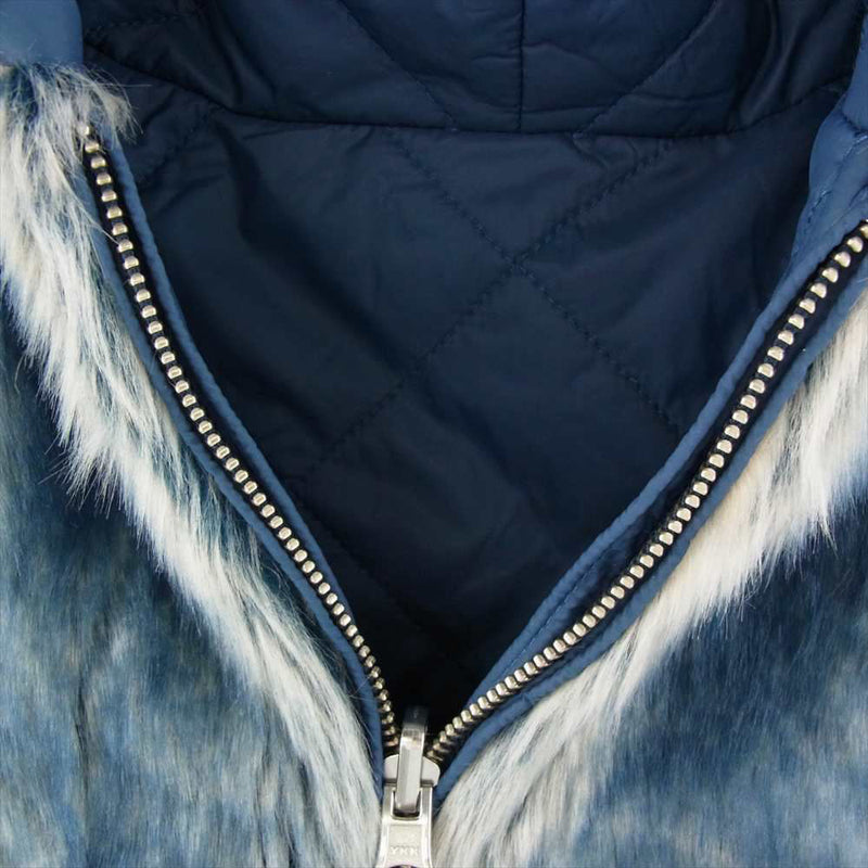 Supreme シュプリーム 20AW Faux Fur Reversible Hooded Jacket フェイク ファー リバーシブル フーデッド ジャケット インディゴブルー系 S【中古】