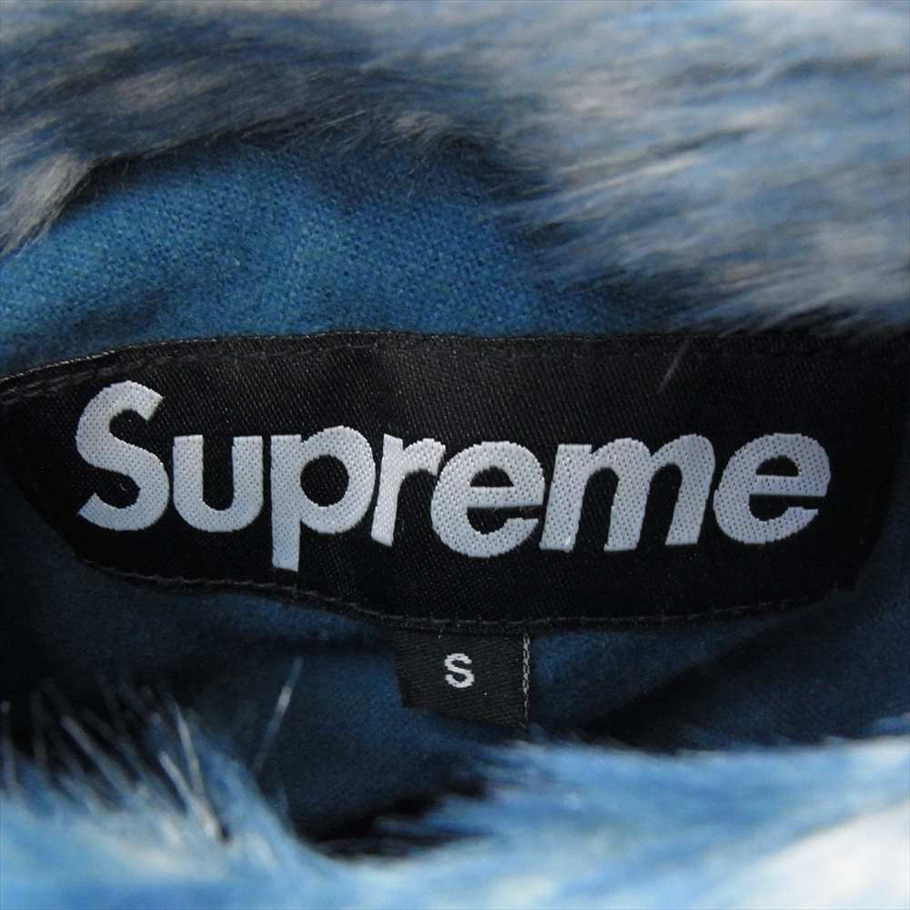 Supreme シュプリーム 20AW Faux Fur Reversible Hooded Jacket フェイク ファー リバーシブル フーデッド ジャケット インディゴブルー系 S【中古】
