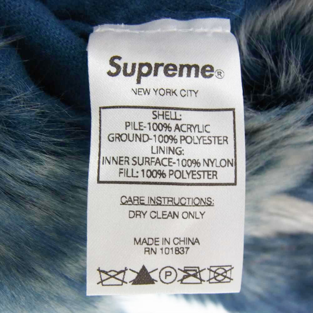 Supreme シュプリーム 20AW Faux Fur Reversible Hooded Jacket フェイク ファー リバーシブル フーデッド ジャケット インディゴブルー系 S【中古】
