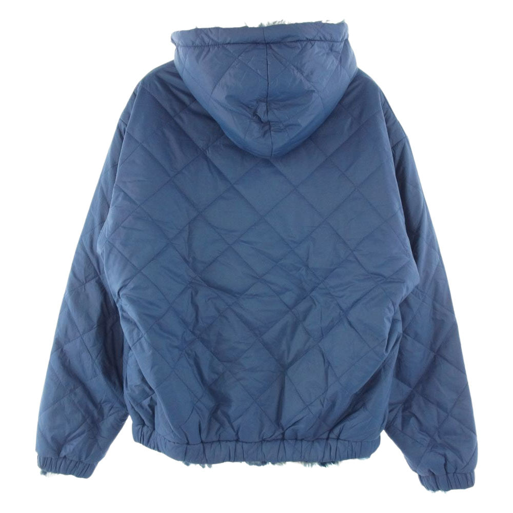Supreme シュプリーム 20AW Faux Fur Reversible Hooded Jacket フェイク ファー リバーシブル フーデッド ジャケット インディゴブルー系 S【中古】