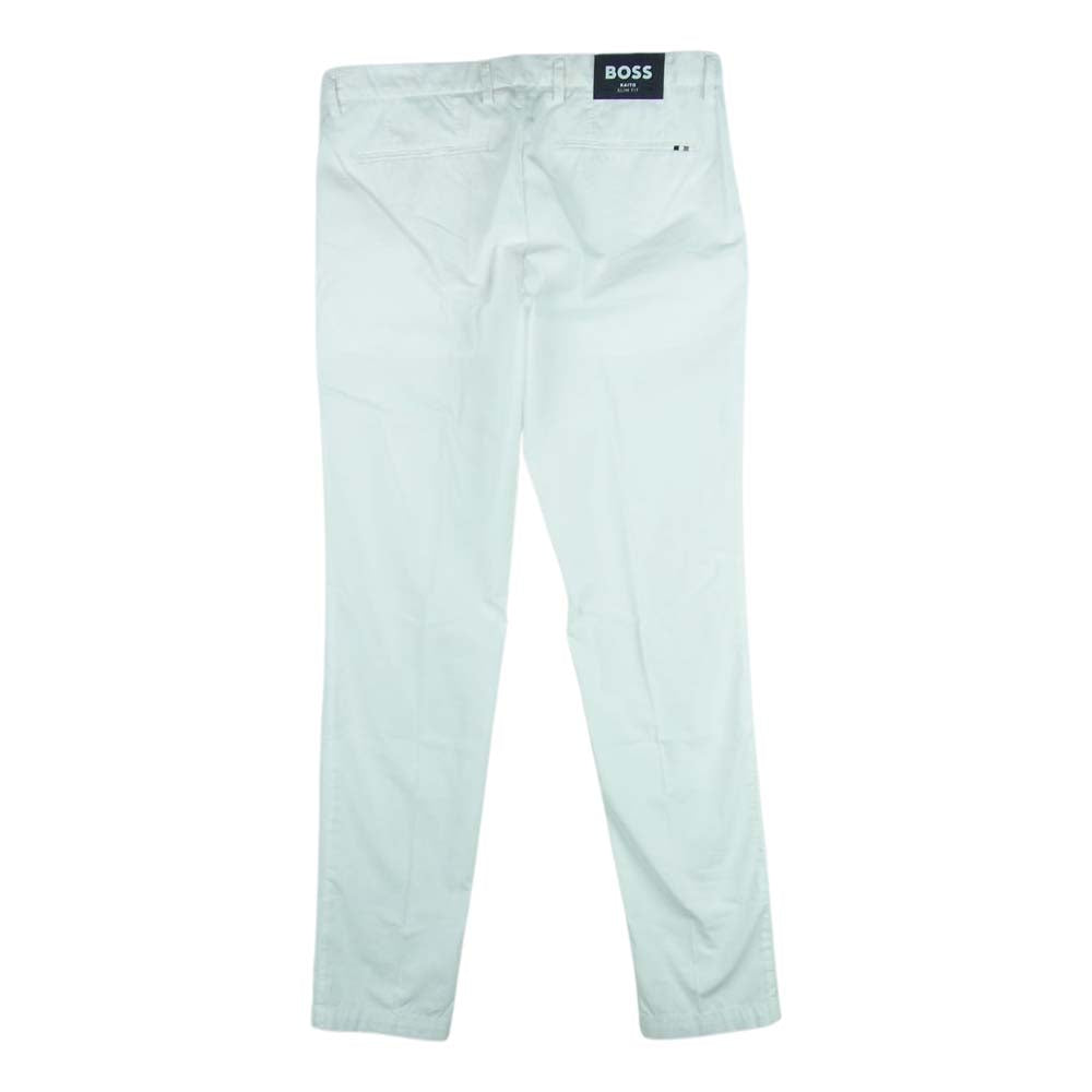 HUGO BOSS ヒューゴボス 50466506 KAITO カイト コットン チノ スラックス ストレッチ スリムフィット パンツ ホワイト系 46【極上美品】【中古】