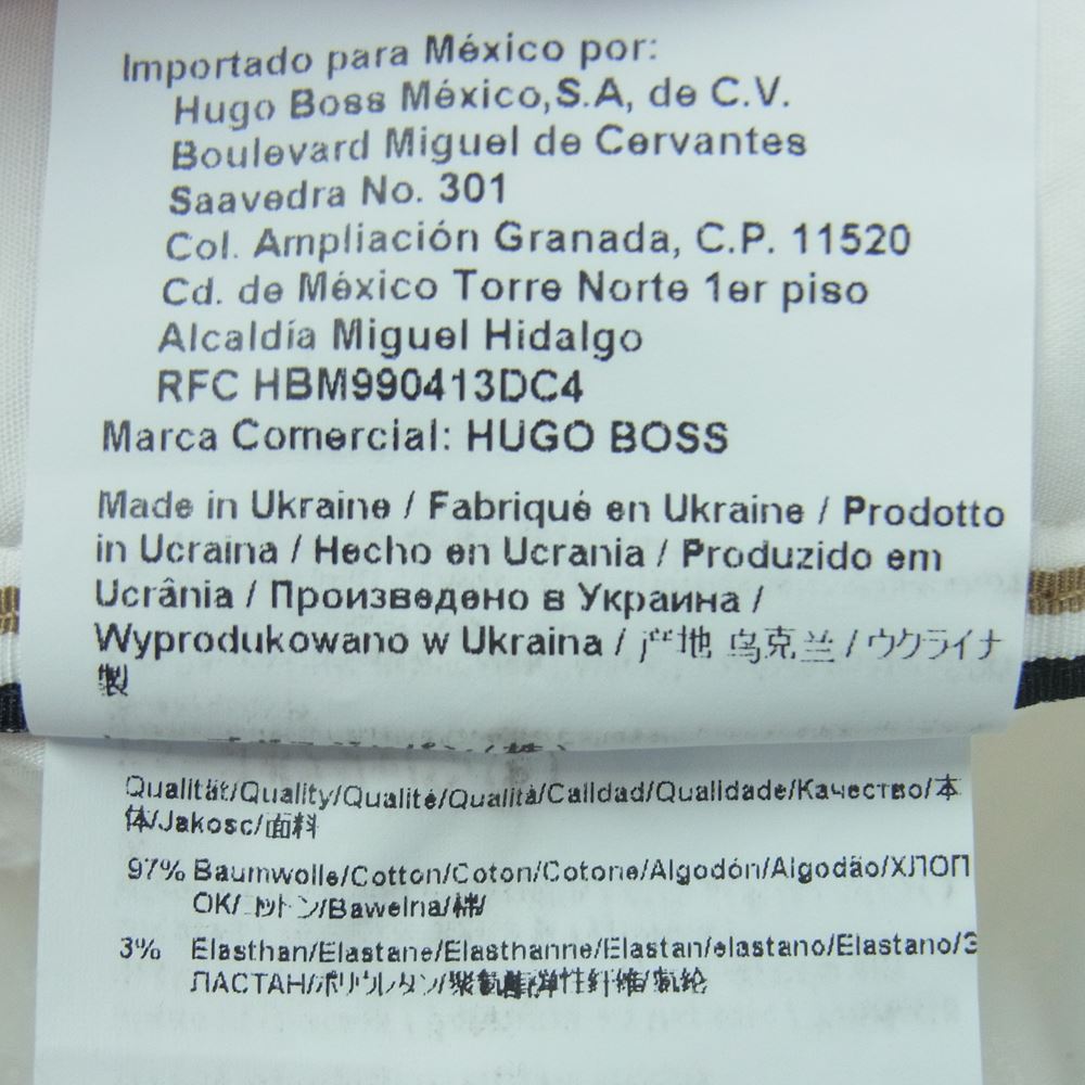 HUGO BOSS ヒューゴボス 50466506 KAITO カイト コットン チノ スラックス ストレッチ スリムフィット パンツ ホワイト系 46【極上美品】【中古】