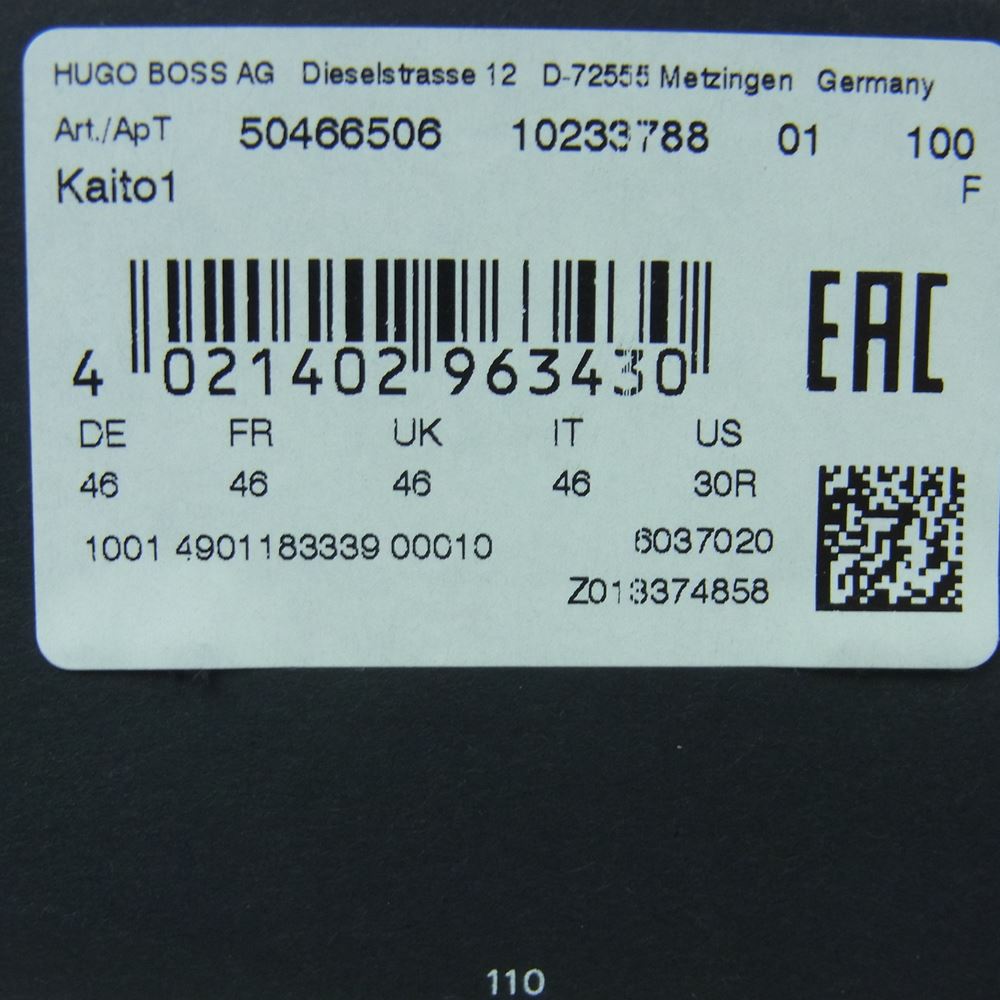 HUGO BOSS ヒューゴボス 50466506 KAITO カイト コットン チノ スラックス ストレッチ スリムフィット パンツ ホワイト系 46【極上美品】【中古】