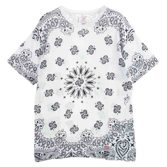 Supreme シュプリーム 22AW Hanes ヘインズ Bandana Tagless Tees バンダナ 半袖 Tシャツ コットン ホワイト系 M【中古】