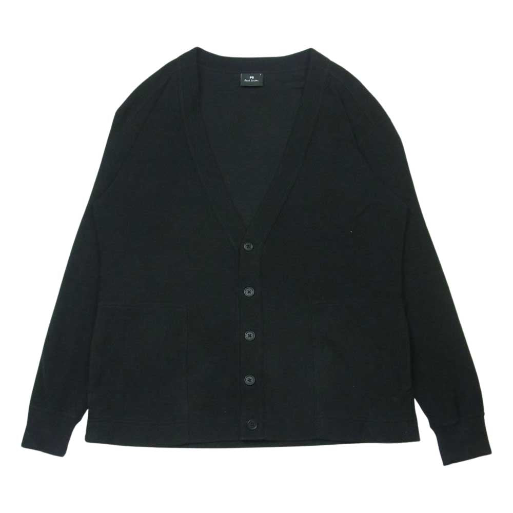 Paul Smith ポール・スミス コットン ニット カーディガン 中国製 ブラック系 L【中古】