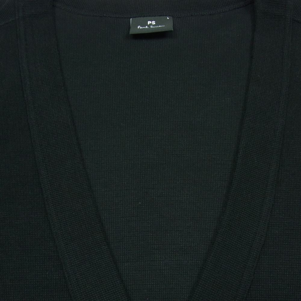 Paul Smith ポール・スミス コットン ニット カーディガン 中国製 ブラック系 L【中古】