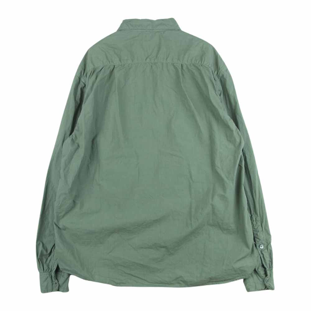 アスペジ コットン ミリタリー 長袖 シャツ ルーマニア製 カーキ系 S【中古】