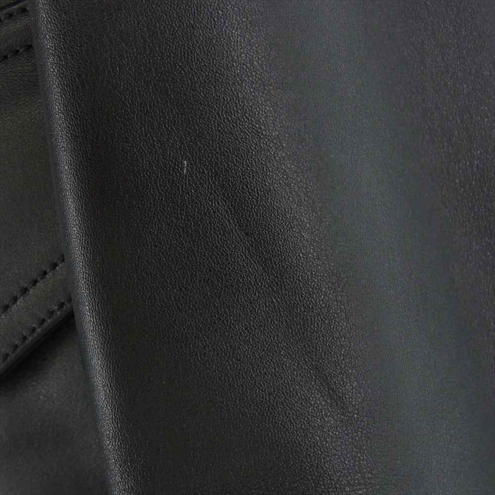 LOUIS VUITTON ルイ・ヴィトン フランス製 カーフレザー ブルゾン ジャケット ブラック系 48【中古】