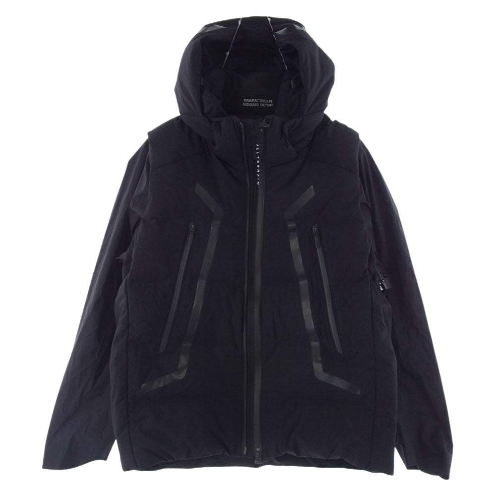 DESCENTE デサント DAMSGK35U ALLTERRAIN 水沢 DOWN VEST DUALITY ダウン ベスト デュアリティー 2WAY ジャケット ブラック系 L【中古】