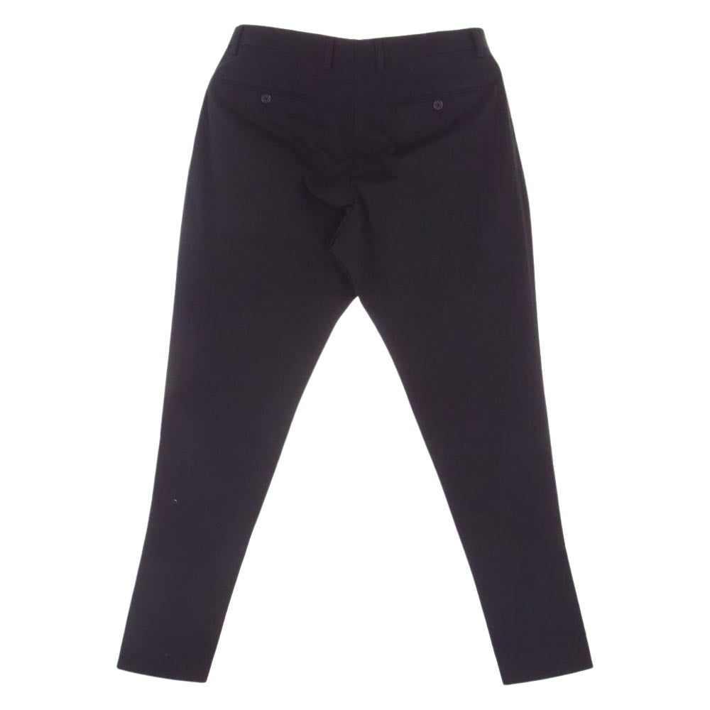 DOLCE&GABBANA ドルチェアンドガッバーナ 裾ボタン タックパンツ テーパードパンツ ブラック系 48【中古】