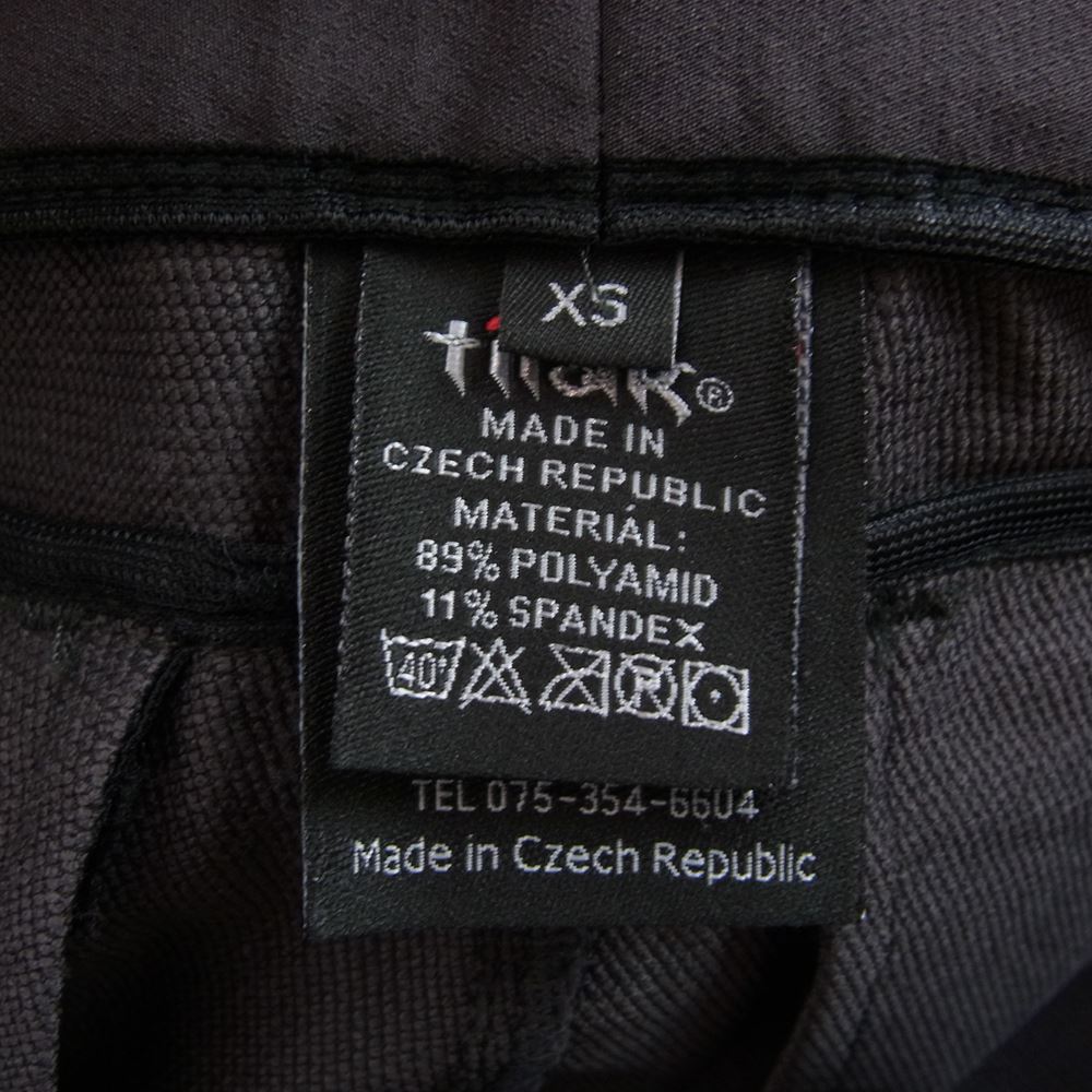 TILAK ティラック POUTNIK MONK PANTS モンクパンツ ストレッチテーパードパンツ グレー ダークブラウン系 XS【美品】【中古】