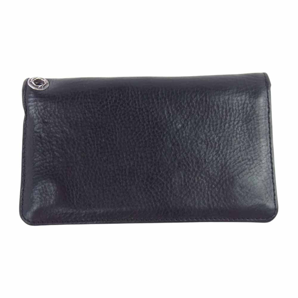 CHROME HEARTS クロムハーツ（原本無） 1ZIP ケルティックボタン １ジップ ウォレット ブラック系【中古】