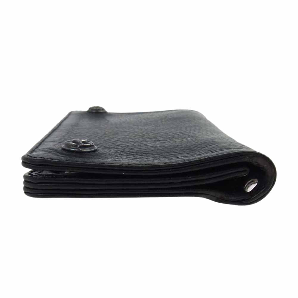 CHROME HEARTS クロムハーツ（原本無） 1ZIP ケルティックボタン １ジップ ウォレット ブラック系【中古】
