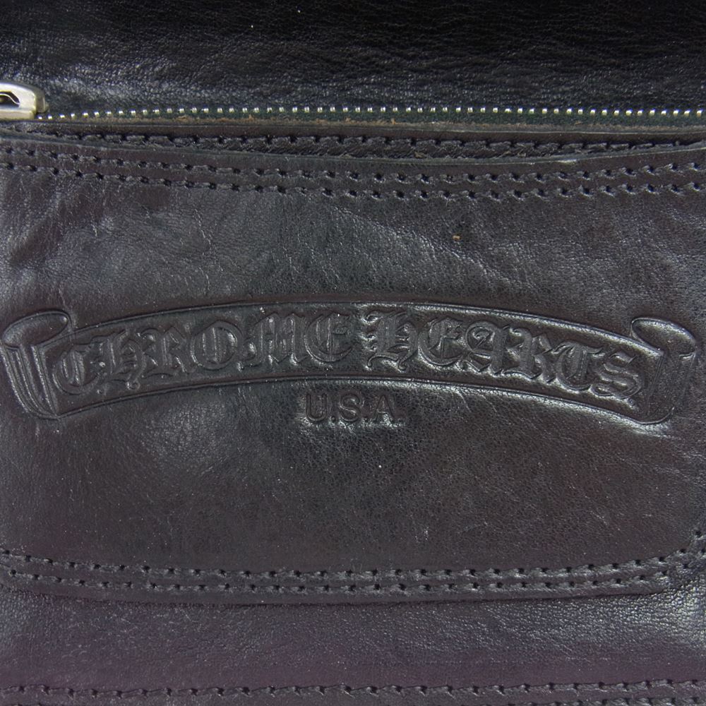 CHROME HEARTS クロムハーツ（原本無） 1ZIP ケルティックボタン １ジップ ウォレット ブラック系【中古】