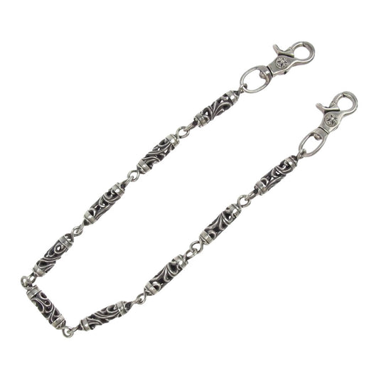 CHROME HEARTS クロムハーツ（原本無） 9LINK ROLLER LONG-T 2クリップ ロングローラー ウォレットチェーン シルバー系【中古】