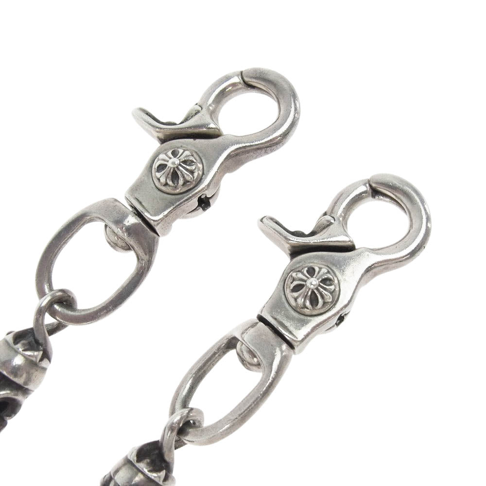 CHROME HEARTS クロムハーツ（原本無） 9LINK ROLLER LONG-T 2クリップ ロングローラー ウォレットチェーン シルバー系【中古】