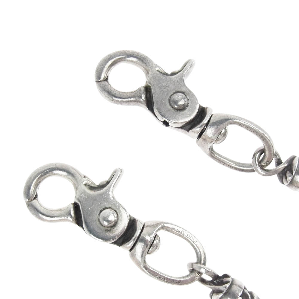 CHROME HEARTS クロムハーツ（原本無） 9LINK ROLLER LONG-T 2クリップ ロングローラー ウォレットチェーン シルバー系【中古】