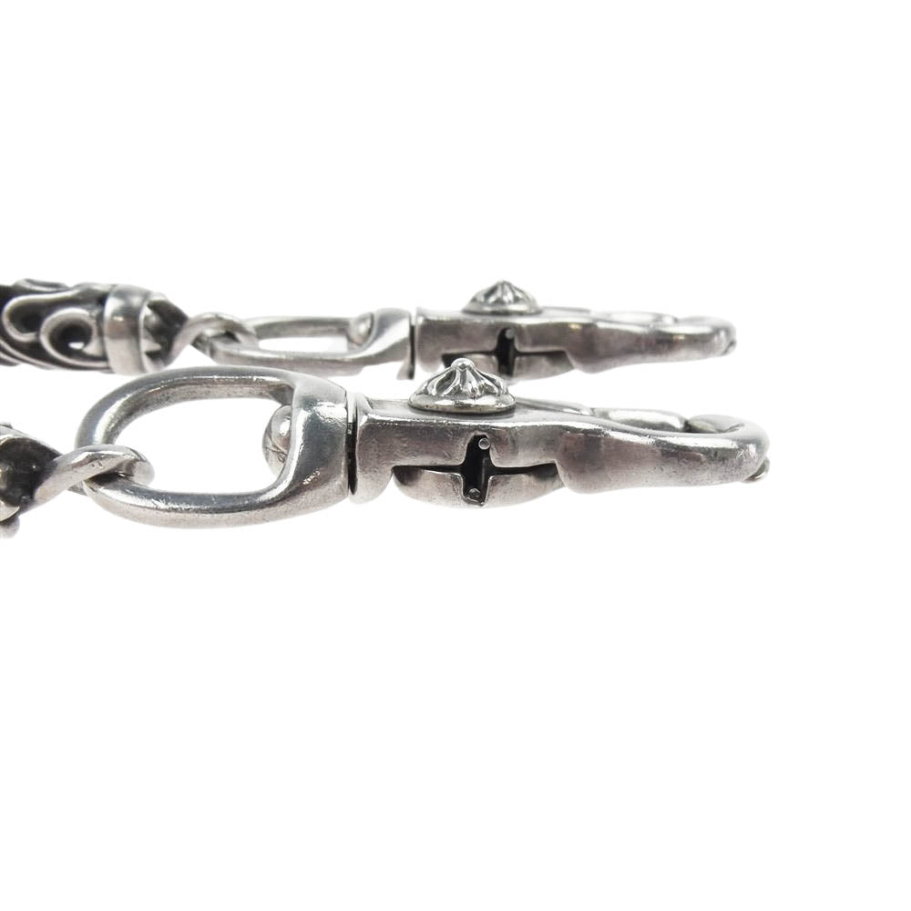CHROME HEARTS クロムハーツ（原本無） 9LINK ROLLER LONG-T 2クリップ ロングローラー ウォレットチェーン シルバー系【中古】