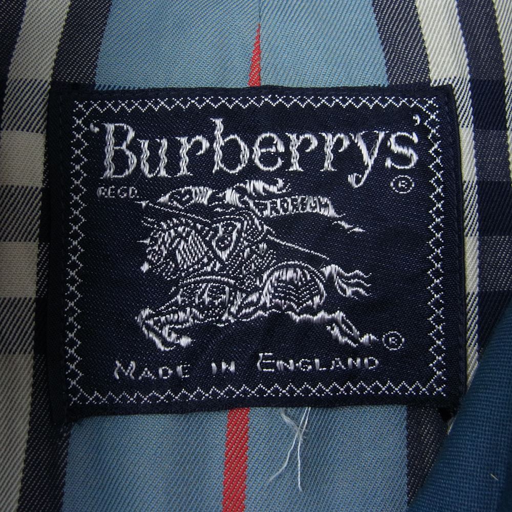 BURBERRY バーバリー burberrys バーバリーズ 英国製 裏地チェック トレンチコート ネイビー ネイビー系【中古】