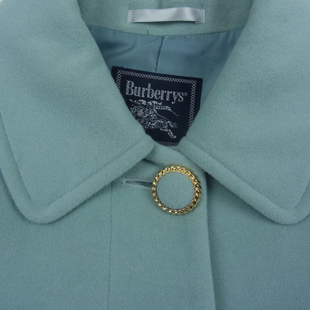 BURBERRY バーバリー ステンカラーコート 英国製 濃紺 青+
