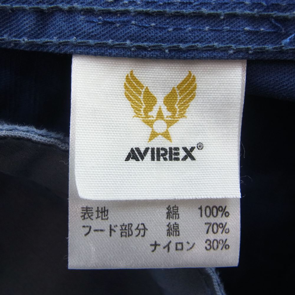 AVIREX アヴィレックス 6132018 ヴィンテージ加工 シップビルダー マリン ミリタリー ジャケット ブルー系 M【極上美品】【中古】