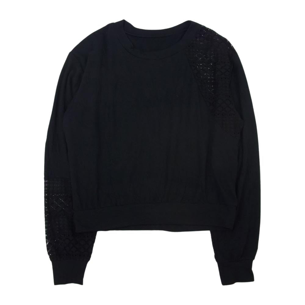 Y's Yohji Yamamoto ワイズ ヨウジヤマモト YX-T20-665 レース切替 アシンメトリー カットソー ブラック系 2【中古】