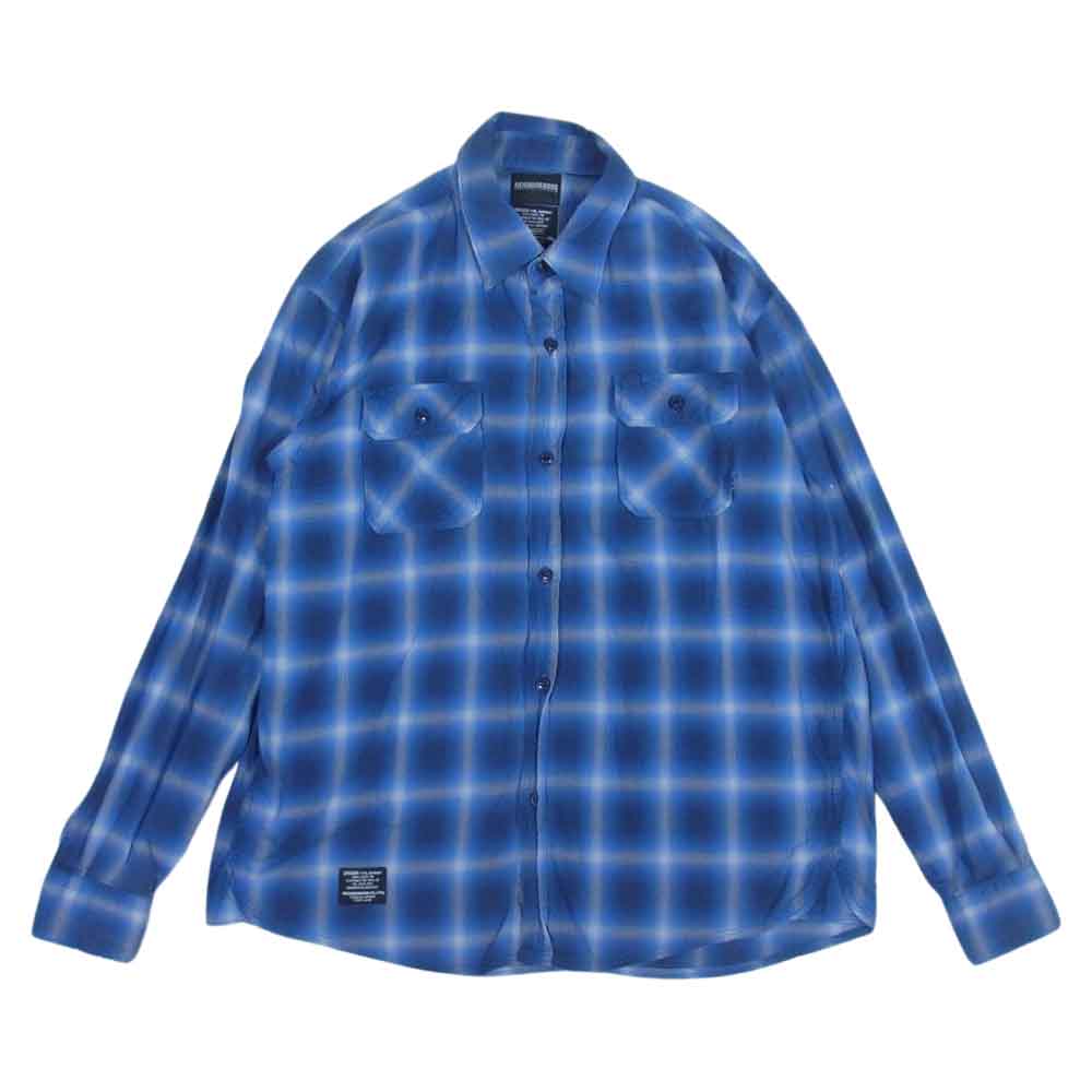 NEIGHBORHOOD ネイバーフッド ARNH-SH-02 オンブレ チェック ワーク シャツ ブルー系 M【中古】