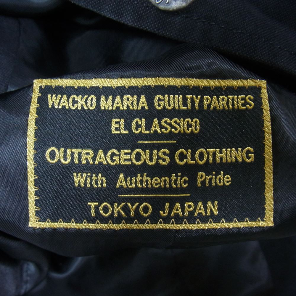 WACKO MARIA ワコマリア アンコン ベスト バックロゴ 刺繍 ベスト ブラック系 M【中古】