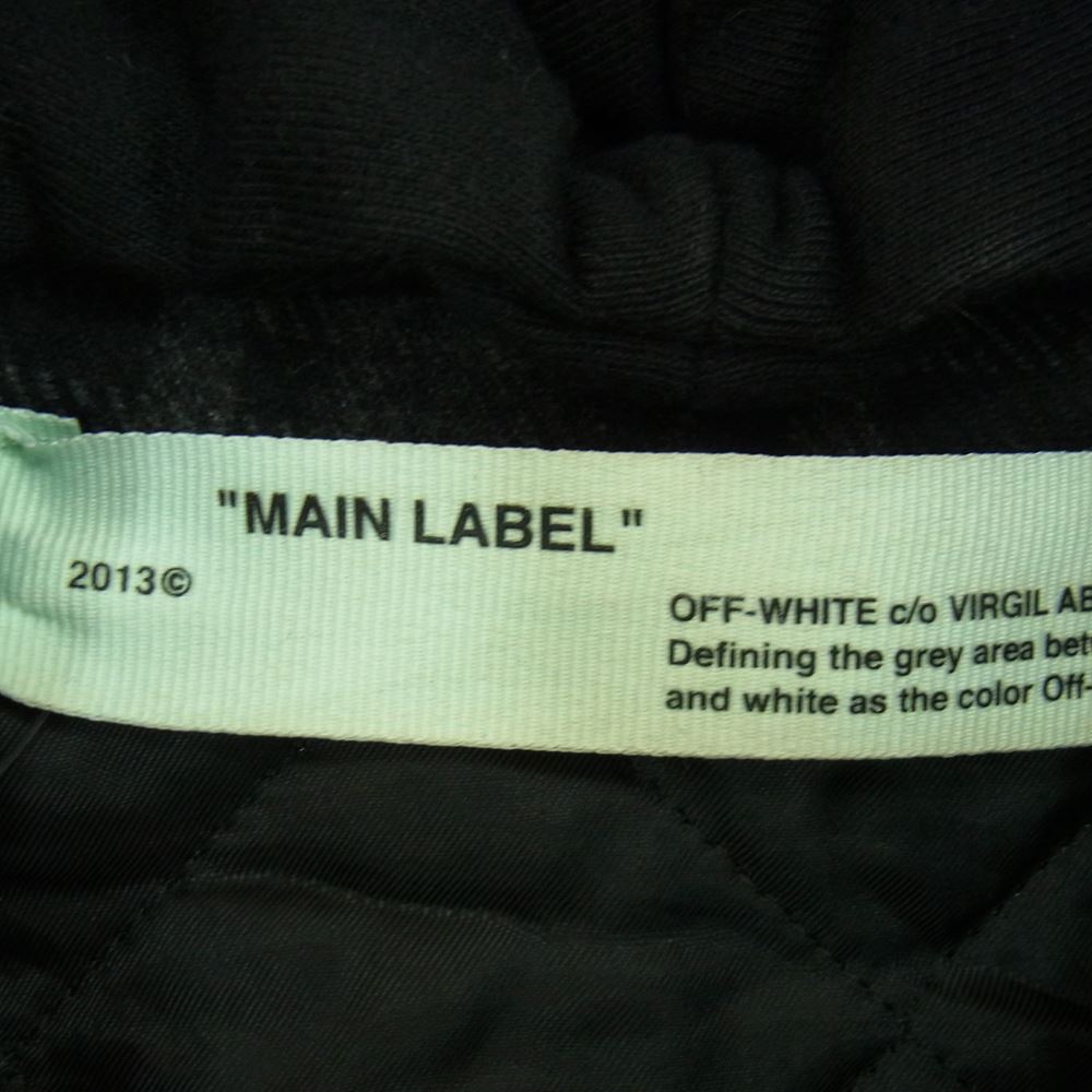 OFF-WHITE オフホワイト 18AW OMGA061E18A27001 Padded Hoodie Shirt パデッド フーディ フランネル チェック シャツ ジャケット グレー系 XL【中古】