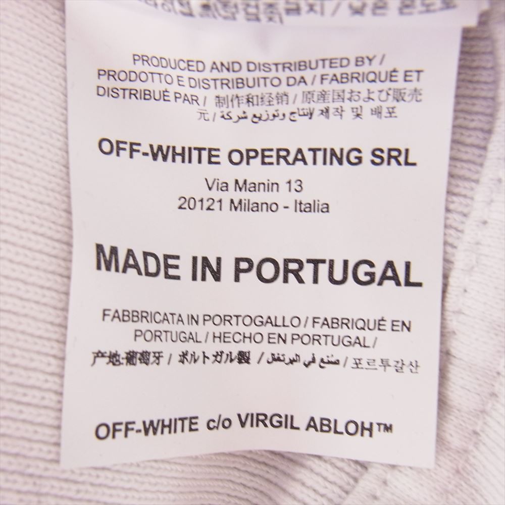 OFF-WHITE オフホワイト × UNDERCOVER アンダーカバー 19AW SKELETON RVRS ZIP HOODIE リバーシブル ジップ パーカー ホワイト系 L【中古】