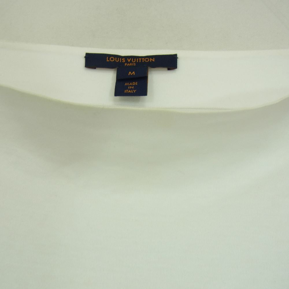 LOUIS VUITTON ルイ・ヴィトン 19SS FGDB300TF　 Printed Tshirt With Gel Patch ジェルパッチ プリント Tシャツ長袖 カットソー ホワイト系 M【中古】