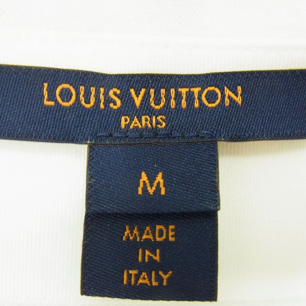 LOUIS VUITTON ルイ・ヴィトン 19SS FGDB300TF　 Printed Tshirt With Gel Patch ジェルパッチ プリント Tシャツ長袖 カットソー ホワイト系 M【中古】