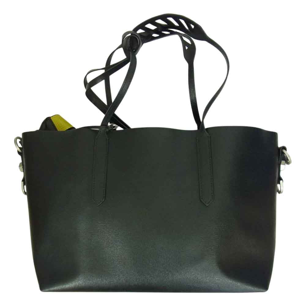 OFF-WHITE オフホワイト BINDER CLIP バインダークリップ 2WAY ショルダー トート バッグ ブラック系【中古】