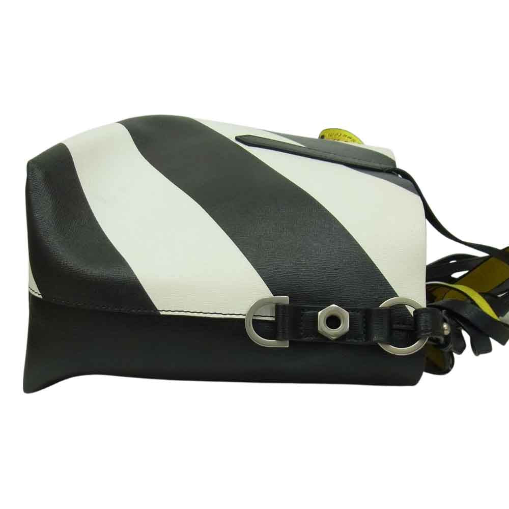 OFF-WHITE オフホワイト BINDER CLIP バインダークリップ 2WAY ショルダー トート バッグ ブラック系【中古】